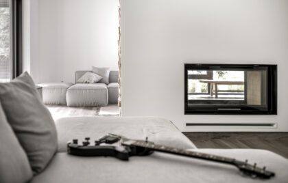 Living room in light colors